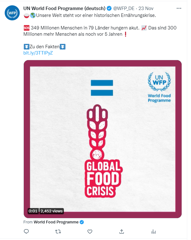 Globale Hungerkrise bei Twitter