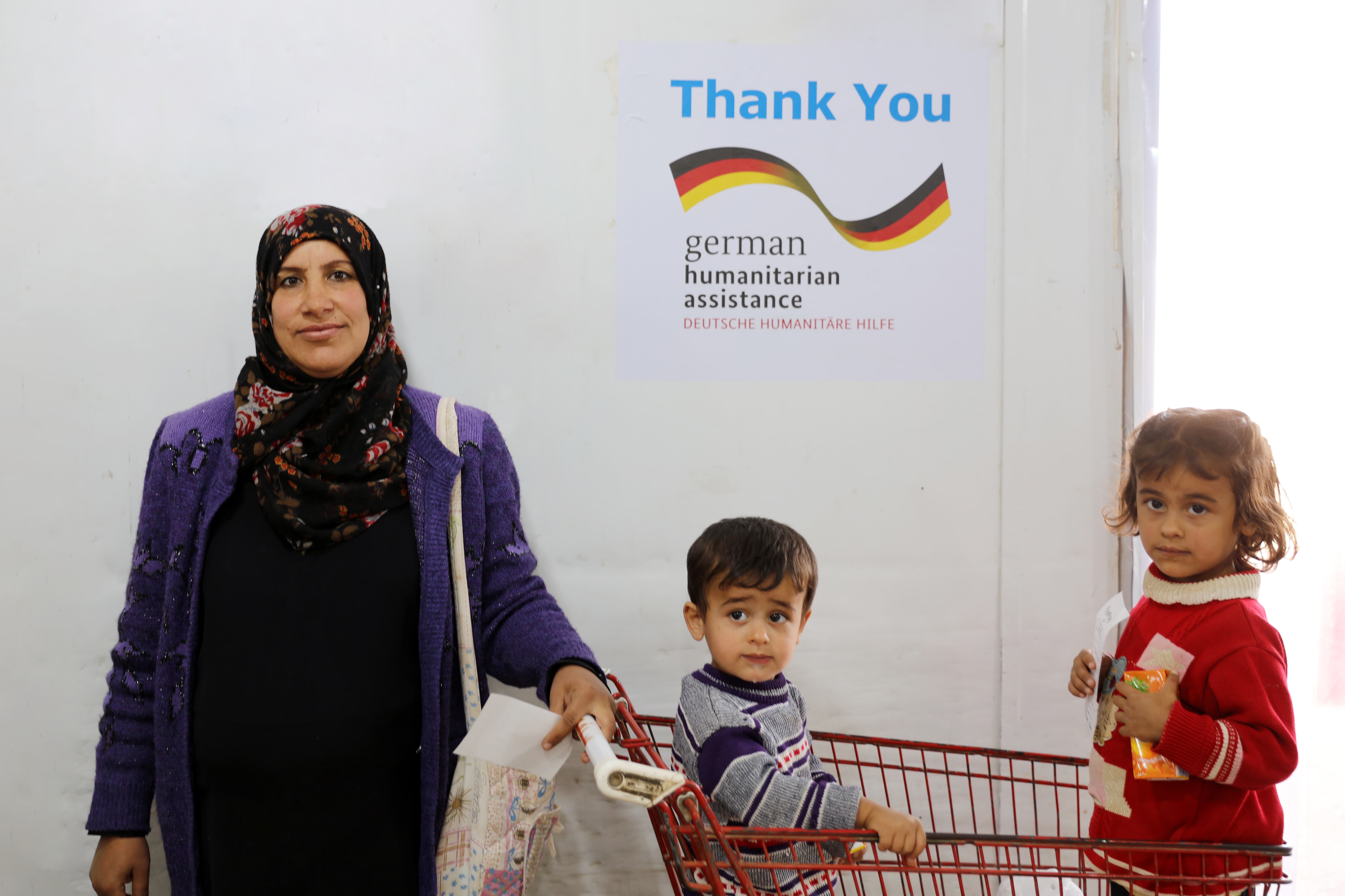 Eine Familie, die von WFP unterstützt wird. Foto: WFP.