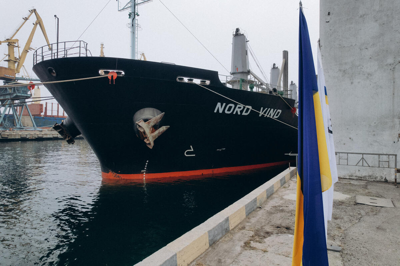 Das Frachtschiff "Nord Vind" im Hafen von Odessa. © Armed Forces of Ukraine