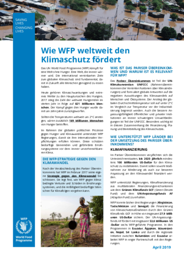 Wie WFP weltweit den Klimaschutz fördert