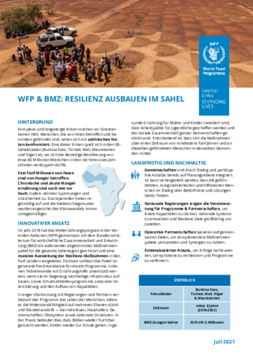 2021: Stärkung der Resilienz in der Sahelzone