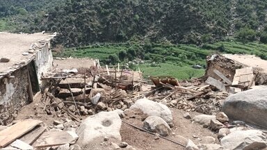 Das jüngste Erdbeben hat ein Dorf im Bezirk Chawky in der afghanischen Provinz Kunar getroffen