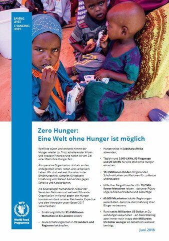 Factsheet: Zero Hunger – Eine Welt ohne Hunger ist möglich