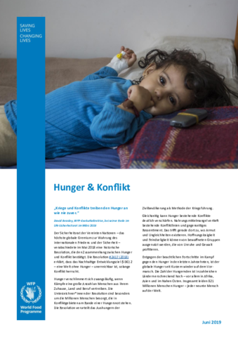 Factsheet Hunger und Konflikt