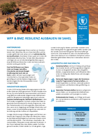 Factsheet Resilienz im Sahel 2021 