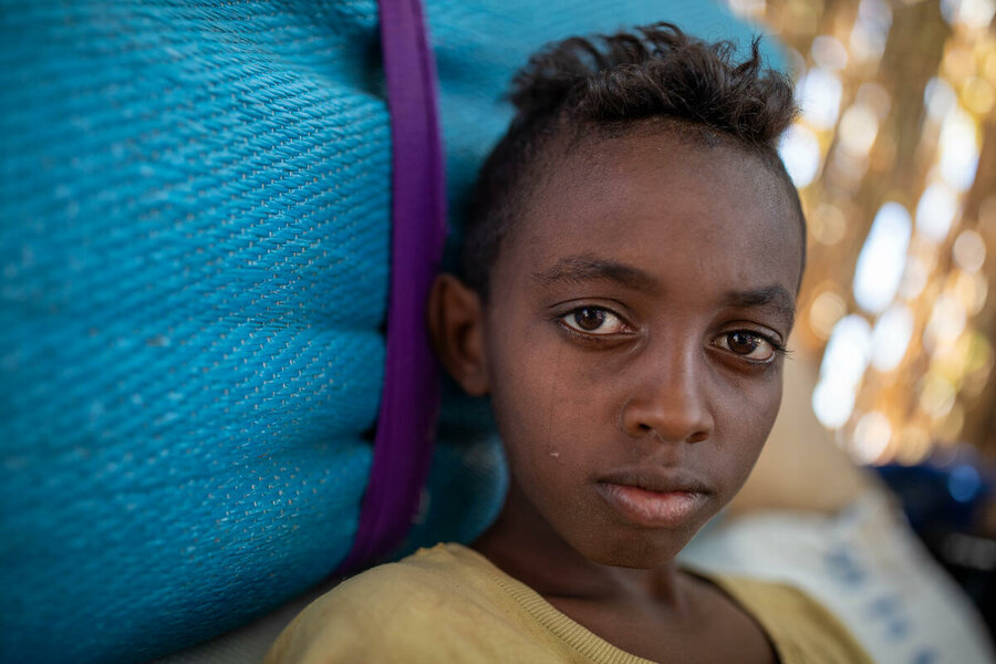 A boy in Um Rakuba refugee camp in eastern Sudan