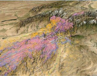 Geospatiale Analyse. GIS-Bild.