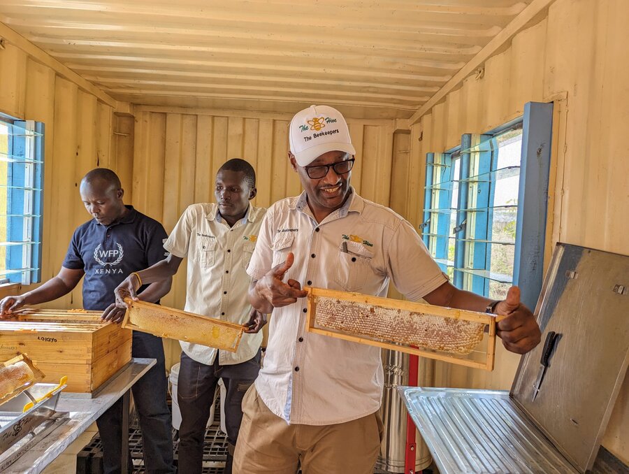 Die Bienenzucht schafft nicht nur Einkommensquellen, sondern stärkt durch die Bestäubung auch die Ernährungssysteme. Dadurch wird das Land erhalten und die Entwaldung verringert. Foto: WFP/Martin Frick